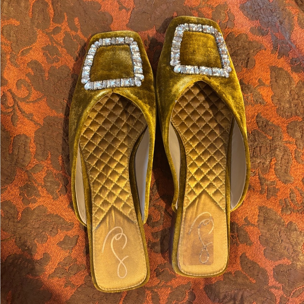 Sam Edelman Velvet Lavina Buckle Mules